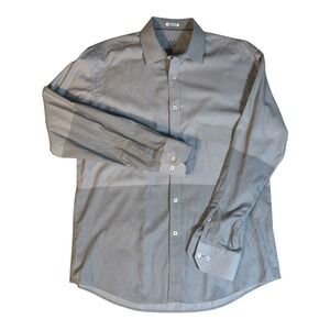 Bugatchi Lomo Shaped Fit Men's Long Sleeve Button Down Large Slim‎